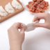 2 bộ bánh bao nhà bếp gói hộ gia đình Jiaozi đào nhồi muỗng bánh bao thư mục bánh bao với dụng cụ khuôn - Tự làm khuôn nướng khuôn làm kem Tự làm khuôn nướng