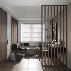 напольная ширма 新中式屏风隔断客厅现代简约纯实木镂空玄关入户门口家用栅栏座屏