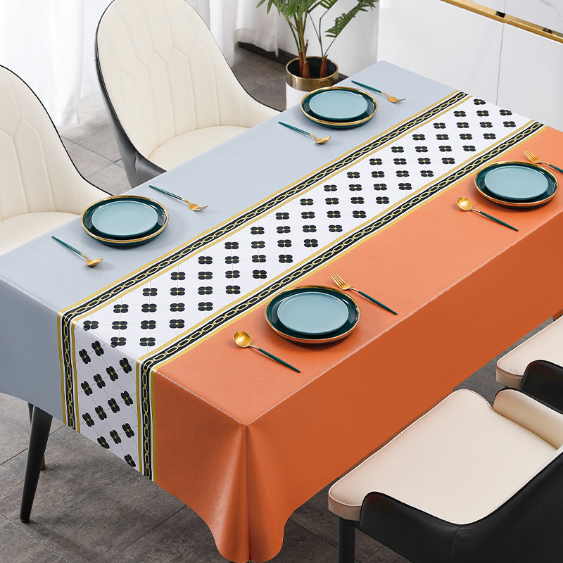 New high-quality tablecloth dormitory waterproof, oil-proof, anti-scalding, disposable coffee table, dining table, table mat, fabric rectangular tablecloth