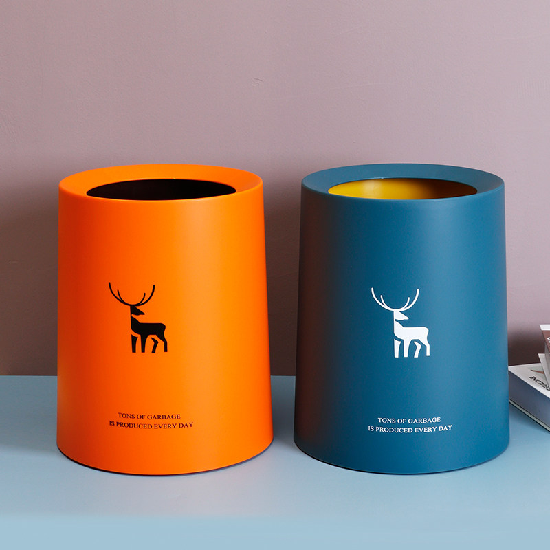 Trash can home big number living room fashion ins wind office creative light lavish bedroom without cover with inner barrel-Taobao