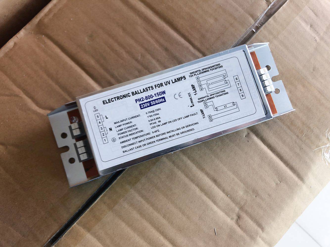 PH2-800-150W230v water treatment Valium U type lamp tube Valium 1*95-150w sewage treatment plant