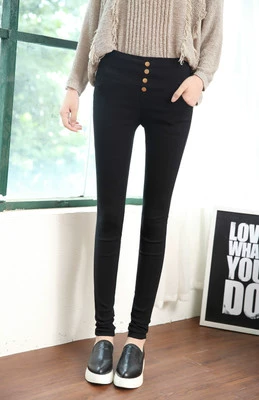 Kéo dài thêm 175 chiếc quần legging MM mùa thu và mùa đông cao, mặc quần lửng nhung mỏng, quần bó eo cao quần ren mặc váy