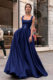 Womensexysuspendereveningdress European and American temperament large swing skirt banquet evening dress