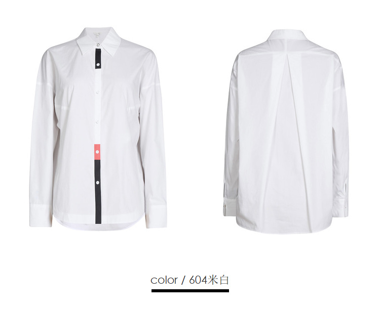 Lily2018 xuân mới kinh doanh phụ nữ đi làm OL áo cotton thoải mái 117120C4219 áo sơ mi khoác ngoài nữ