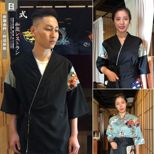 Пользовательский японский стиль рабочего ресторана, работники официанта работают в японском кулинарном магазине Sushi Master Chef Citchen Service Мужчины и женщины кимоно