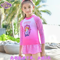 Công chúa Disney Sophia Children Áo tắm chia tay cho bé gái Váy lớn cho bé Áo dài tay Đồ bơi nhanh cho học sinh quần áo bé trai