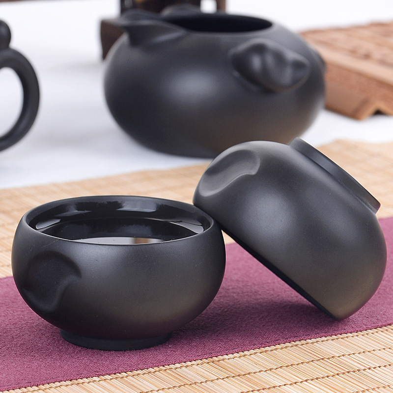 HaoFeng violet arenaceous kung fu tea set of a complete set of creative household contracted pu - erh tea teapot teacup tea gift boxes