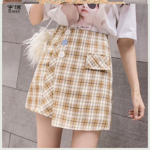 Фруктовое масло, матча, летняя юбка, модная летняя одежда, трендовая мини-юбка, высокая талия