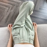 Весенние мятные джинсы, демисезонные штаны для отдыха, свободный крой, высокая талия, ностальгия, оверсайз