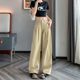 Весенние мятные джинсы, демисезонные штаны для отдыха, свободный крой, высокая талия, ностальгия, оверсайз