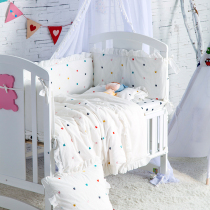 TGTG crib fence removable and washable childrens bedding cotton three-sided splicing anti-crash kit baby bed guardrail