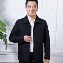 中老年夹克春季薄款爸爸男装外套透气休闲