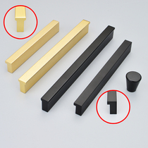 Simple lengthening light luxury versatile fashion wardrobe handle all kinds of drawers extended three holes black wire gold single hole handle