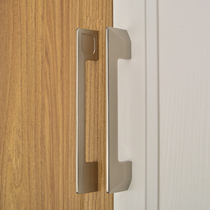 Wardrobe cabinet door Hina Baichuan handle simple design light luxury style drawer handle champagne color high-grade handle