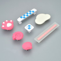 Childrens room cabinet door handle cabinet drawer cute cartoon handle environmentally friendly silicone safety cabinet handle