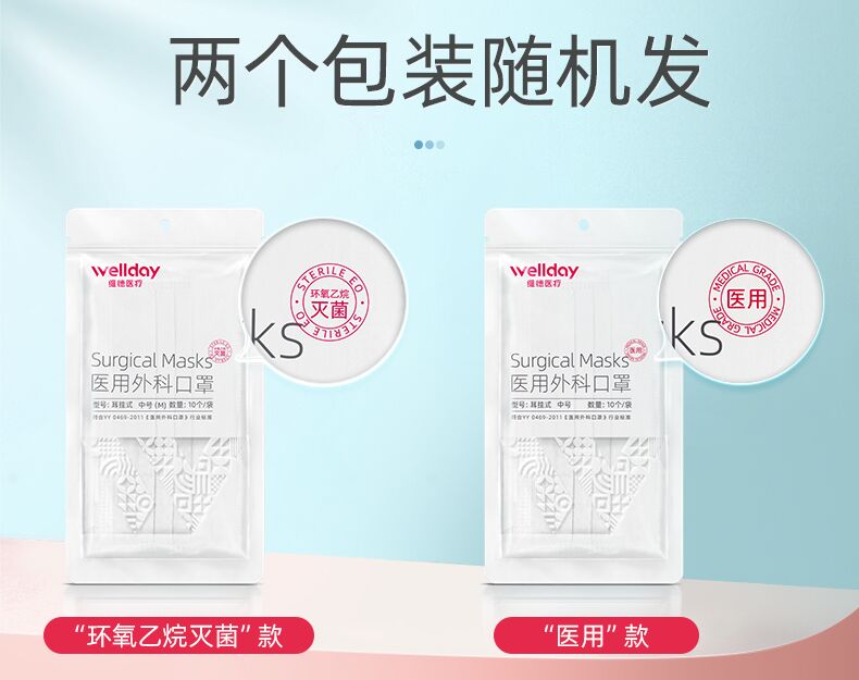 维德医疗 医用一次性外科口罩 100只 药监局可查 图2