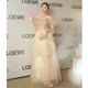 Champagne evening dress skirt women's high-end light luxury niche temperament annual meeting host adult ceremony fairy art examination princess dress