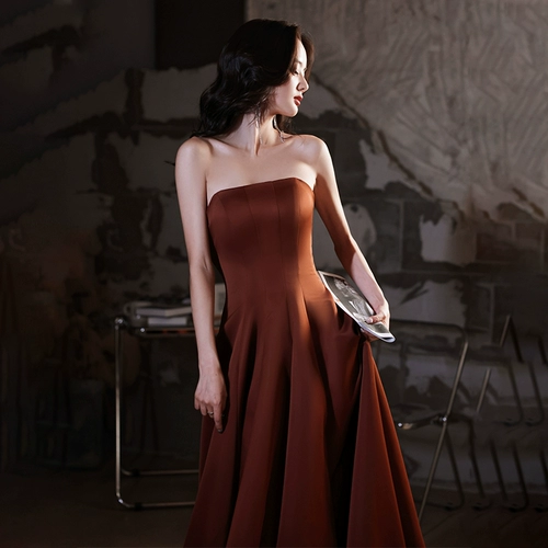 Французское вечернее платье 2025, новый стиль, женское роскошное нишевое элитное платье для проведения теста на банкетный темперамент