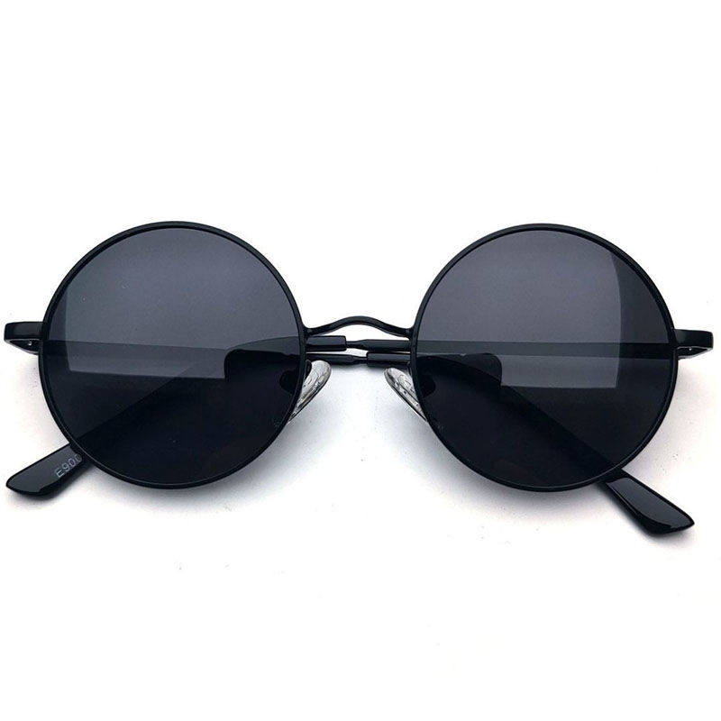 丸型偏光サングラス、レトロスタイル、運転用、女性用中華民国時代、戦略家スタイル、男性用王子スタイル、UVカット。