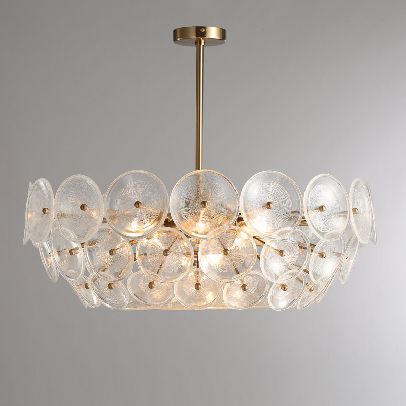 Italian-style light luxury designer creative glass American-style living room study Hong Kong-style bedroom dining room warm art chandelier