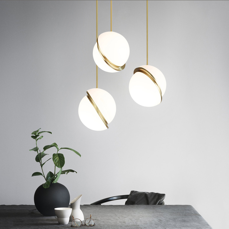 Nordic Creative Personality Clothing Bar Counter Bedroom Bedside Headlights Modern Brief About Three Heads Dining Room Milk Tea Shop Chandeliers