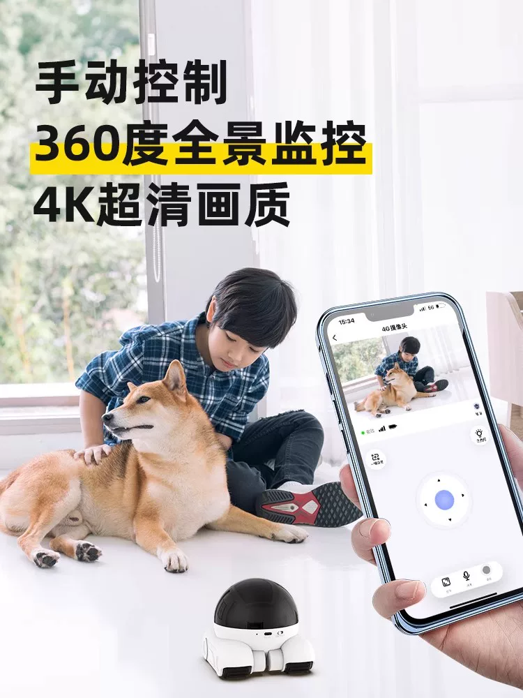 Monitor, robot, wireless mobile phone, smart CCTV camera, pet
