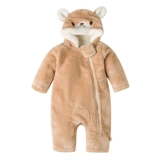 Детский бархатный демисезонный удерживающий тепло милый пуховик для новорожденных подходит для мужчин и женщин для девочек для выхода на улицу, боди, увеличенная толщина