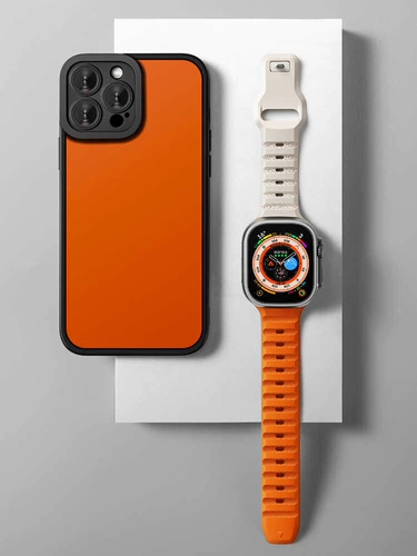 Фторкаучук FKM подходит для iwatch10 apple watch S11 ремешок для часов applewatchs9 новый спортивный силиконовый браслет ultra1/2/3 s8/7/6/5/4 высокого класса для мужчин и женщин