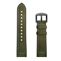 Crazy Horse Army Green [Кожаный силиконовый ремешок Crazy Horse]