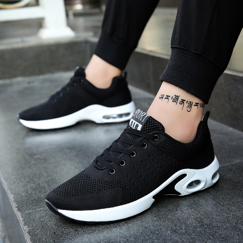 2023 Summer new leisure sports men's shoes running hundred tide shoes increase mesh breathable wave shoes
