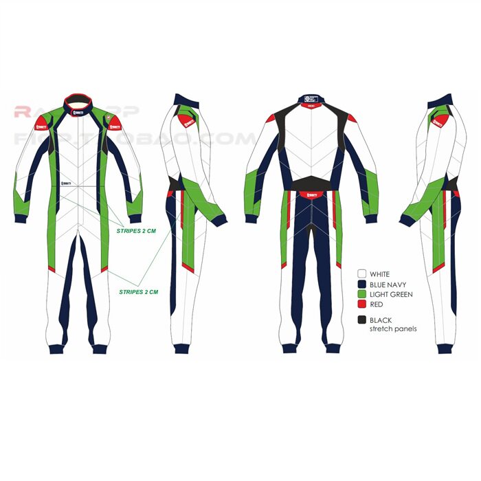 FreeM CIK-FIA Certified personalized go-kart racing suit