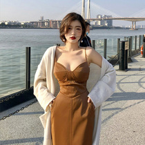 2021 Spring Summer Dress New Womens Dress Large Code Pendant With Skirt Temperament Small Scent Wind Goddess Fan Clothing Sexy Dress Dress