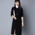 Áo len dệt kim mới của phụ nữ phần dài thời trang dài tay qua đầu gối để đón năm 2020 và mùa thu áo len lỏng của Hàn Quốc - Áo len cổ chữ V Áo len cổ chữ V
