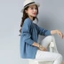 Áo len dệt kim nữ ngắn tay áo khoác dài tay 2019 xuân hè mới Áo sơ mi nữ Hàn Quốc áo choàng len bên ngoài - Cardigan Cardigan