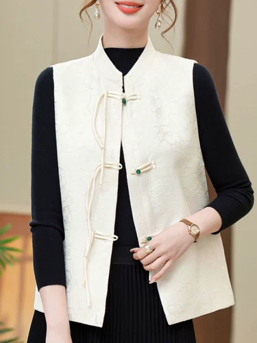 Весенний жилет для матери, осенняя куртка, китайский стиль, для среднего возраста, в западном стиле