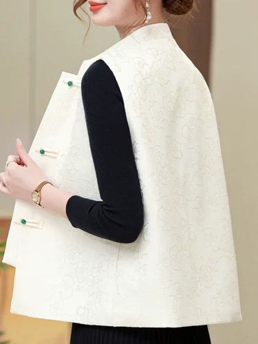 Весенний жилет для матери, осенняя куртка, китайский стиль, для среднего возраста, в западном стиле