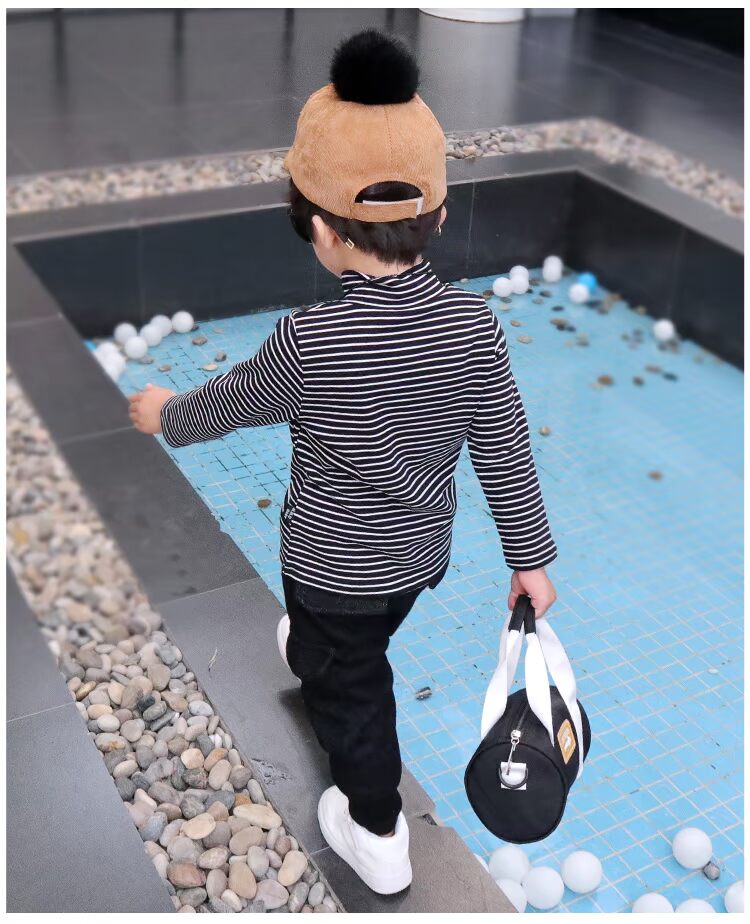 Áo cotton trẻ em cổ cao cộng với áo nhung nhung 2018 bé trai mùa đông quần áo trẻ em mùa thu đông mẫu áo thun dày ấm áp các mẫu áo thun đẹp cho bé