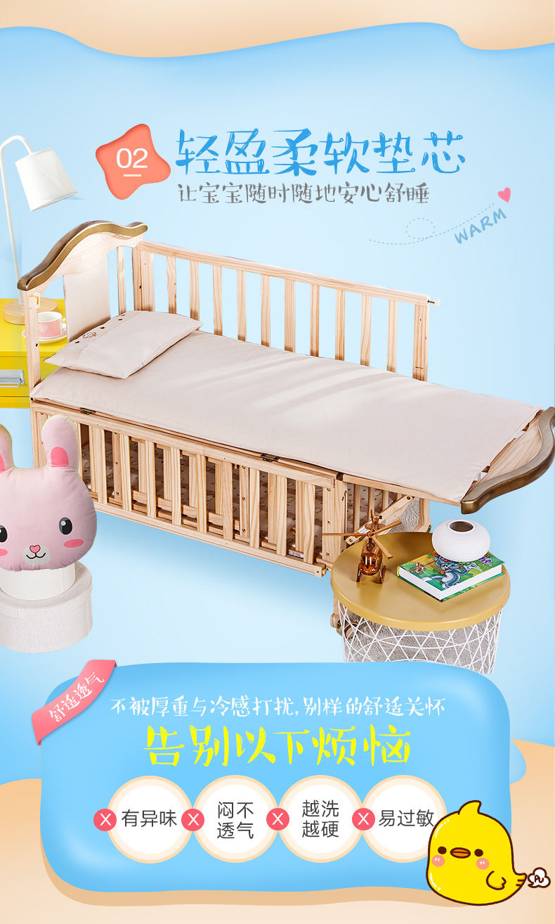 Mẹ bé mẫu giáo bông quilt ba mảnh thiết lập cốt lõi trẻ em sáu mảnh bộ nap giường nhỏ bông quilt