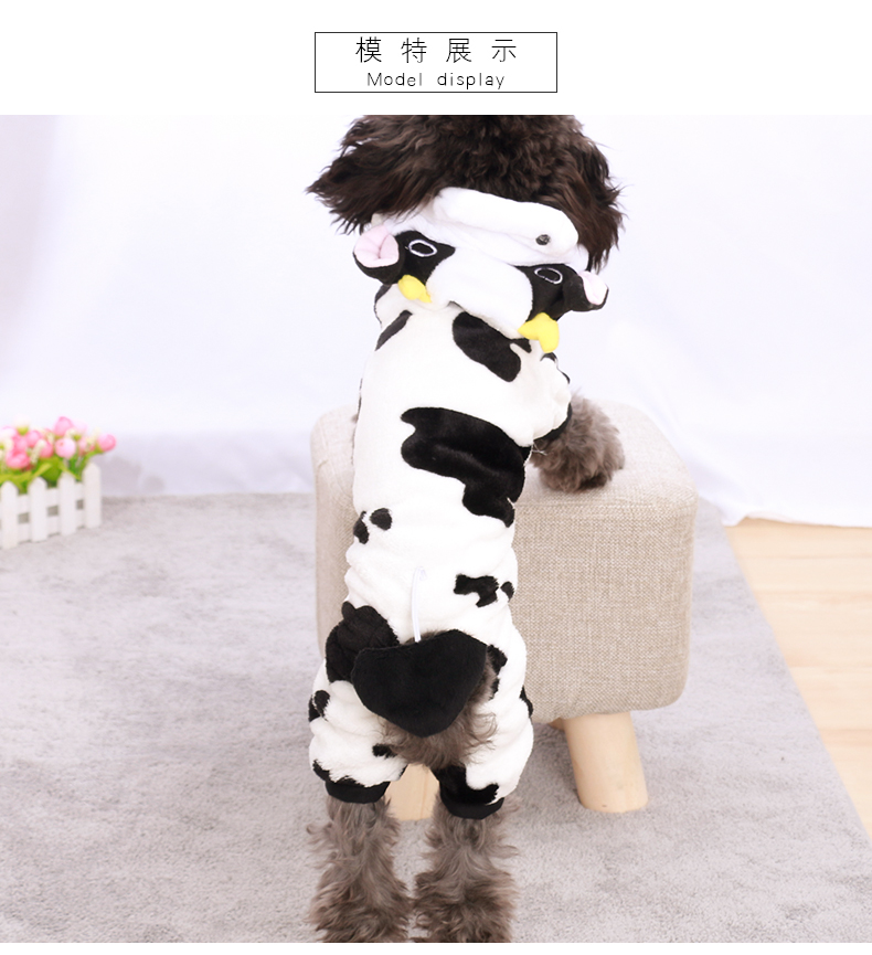 Quần áo chó quần áo mùa thu chó nhỏ Teddy hơn gấu trúc cún con chó con Bomei quần áo thú cưng quần áo mùa đông bò - Quần áo & phụ kiện thú cưng quan ao thu cung