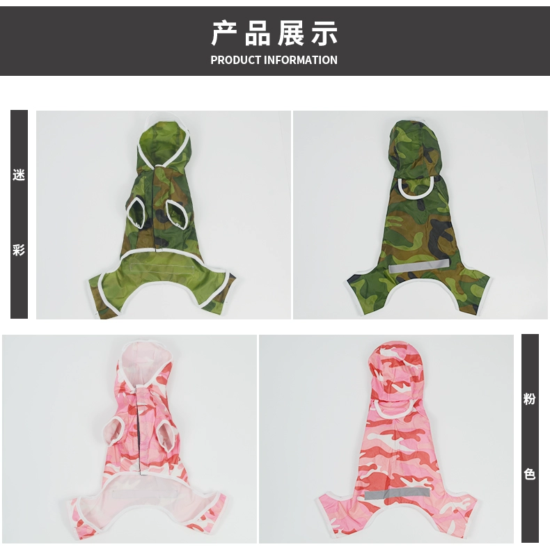 Chó áo mưa Teddy Bichon puppy Keji nhỏ vừa chó cưng quần áo bốn chân quần áo không thấm nước mưa quần áo - Quần áo & phụ kiện thú cưng áo dài cho chó