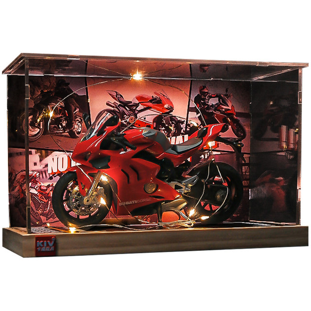 ລົດຈັກ Ducati V4S ຮູບແບບ simulation ໂລຫະປະສົມລົດຈັກແຟນຈີນຂອງຂວັນວັນ Valentine's ເຄື່ອງປະດັບເຮັດດ້ວຍມື