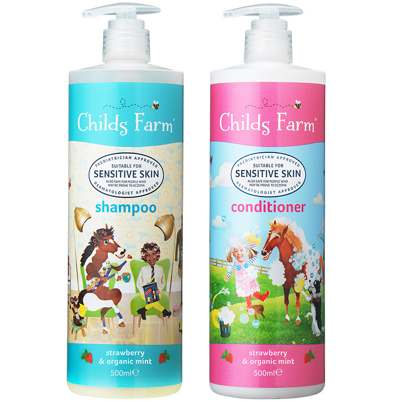 UK imports childesfarm children shampoo shampoo 500ml strawberry flavor shampoo suit