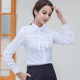 Pure Lan white shirt female Korean shirt spring 2019 new long-sleeved professional clothing tooling fit mobile work clothes manager