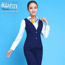  China mobile overalls female horse clip mobile new vest mobile company uniform autumn and winter professional clothing horse clip female