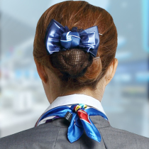  Chunlan China Telecom Overalls headdress Bank Hotel property Professional womens headdress Blue womens headdress