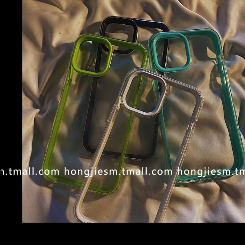 ins wind minimis transparent pure color applies iphone13 12pro max apple 11 silicone phone protective shell xr xsmax Japan-ROK 7 8plus female tide