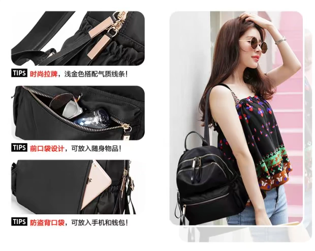 Ba lô thỏ lớn Oxford vải ba lô nữ phiên bản Hàn Quốc của thời trang hoang dã nylon ba lô 2019 mới túi sinh viên nữ - Ba lô