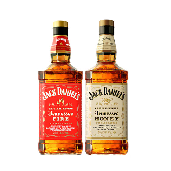 Jack Daniel's imported whiskey and wine honey flame wine combination set double bottle