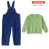 Quần yếm denim trẻ em quần áo biểu diễn thể thao trường tiểu học họp lớp đồng phục màu kẹo quần áo biểu diễn cổ vũ hợp xướng 