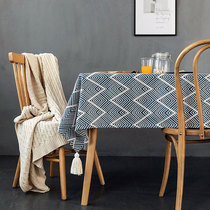 Table cloth light luxury high-sense rectangular Nordic simple striped cotton tablecloth tablecloth table table desk cloth